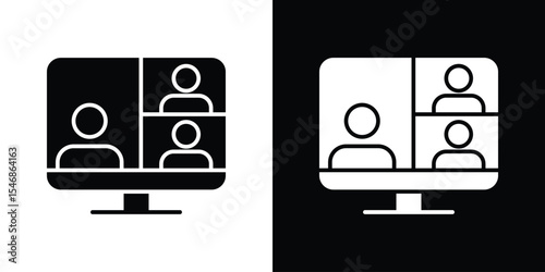 Webinar icon of a flat style vector