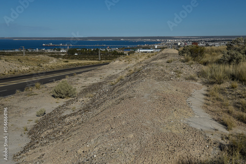 Road in Puerto Madryn, Chubut Province, Patagonia, Argentina. photo