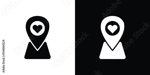 Wedding Location icon of a flat style vector