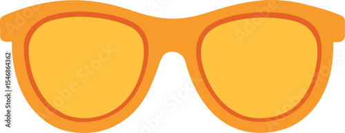 Vibrant Orange Sunglasses Illustration