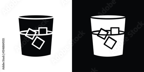 Whiskey Glass icon of a flat style vector