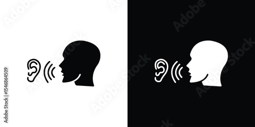 Whisper icon of a flat style vector