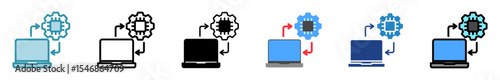 Correlation multi style, mini illustration icon set. outline, flat, glyph, line color. vector for UI, UX, app, web, digital or print, related to machine learning, technology, education, industry.