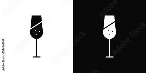 Wine glass icon of a flat style vector
