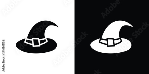 Witch hat icon of a flat style vector