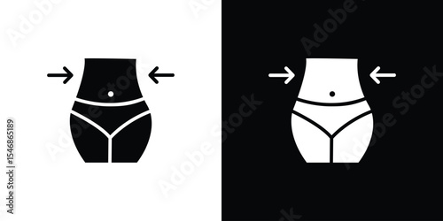 Women waist icon of a flat style vector