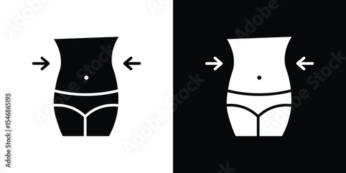 Women waist icon of a flat style vector