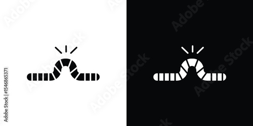 Worm icon of a flat style vector