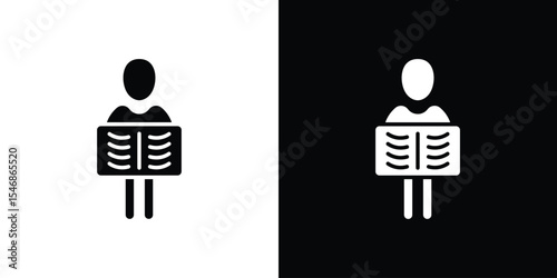 X ray icon of a flat style vector