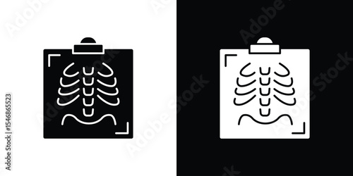 X-ray scan icon of a flat style vector
