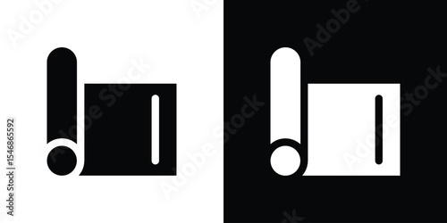 Yoga mat icon of a flat style vector