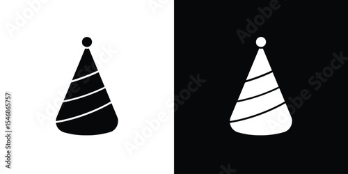 Birthday hat icon of a flat style vector