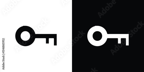 key icon of a flat style vector