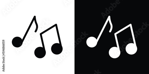 Music icon of a flat style vector
