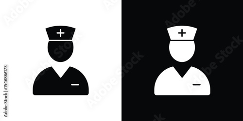 Nurse icon of a flat style vector