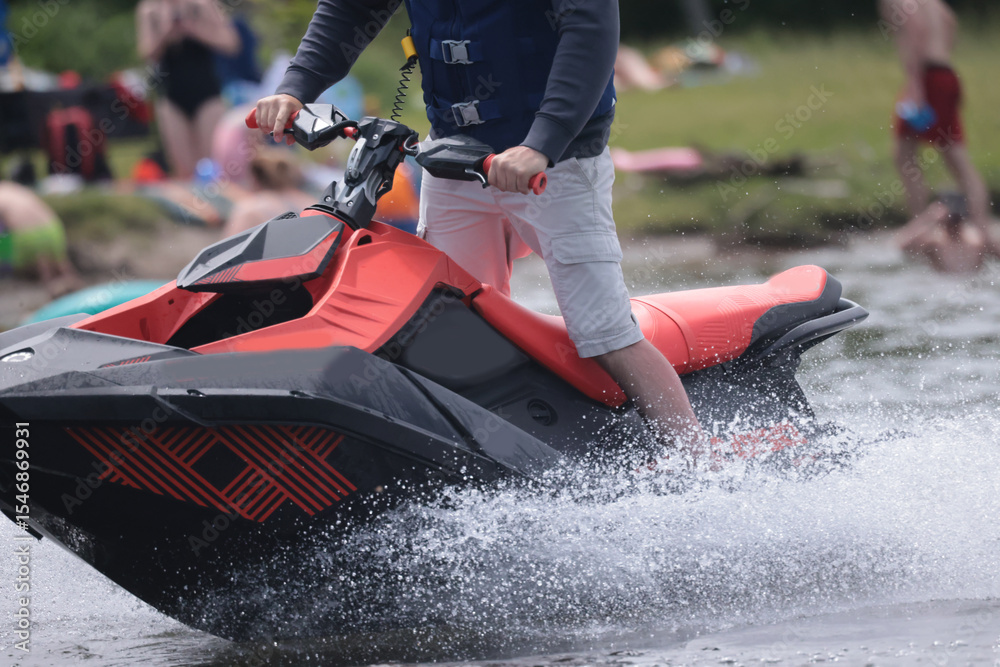 Naklejka premium Personal watercraft closeups
