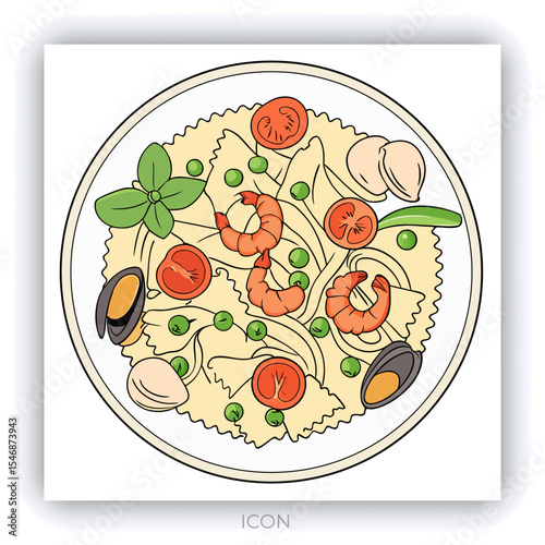 brazier. Fried eggplant, potatoes, peppers, tomatoes in pan. Vegetarian dish. View from above. Wooden background. Copy space