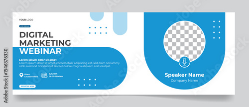 Digital marketing cover page design, corporate business marketing web banner template