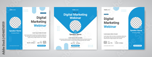 banner template webinar simple modern background, Suitable for web banner, business webinar, seminar, Corporate Meeting, poster