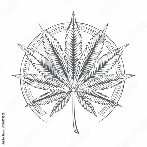 Organic cannabis illustration vector isolated on white background.