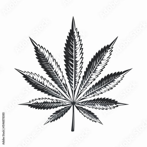 Organic cannabis illustration vector isolated on white background.