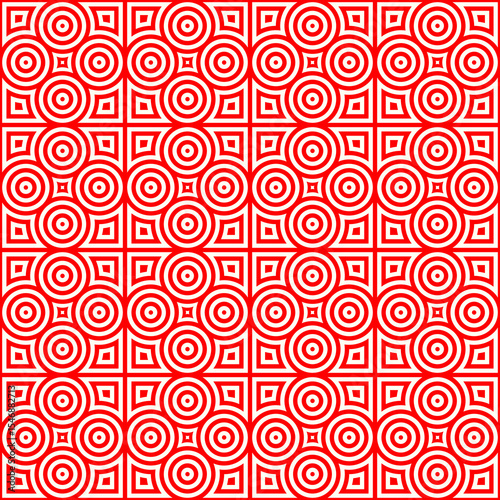 Circles pattern. Hoops seamless ornament. Dot motif. Circular figures backdrop. Rounds background. Rings wallpaper. Digital paper, textile print, web design, abstract image. Vector illustration.