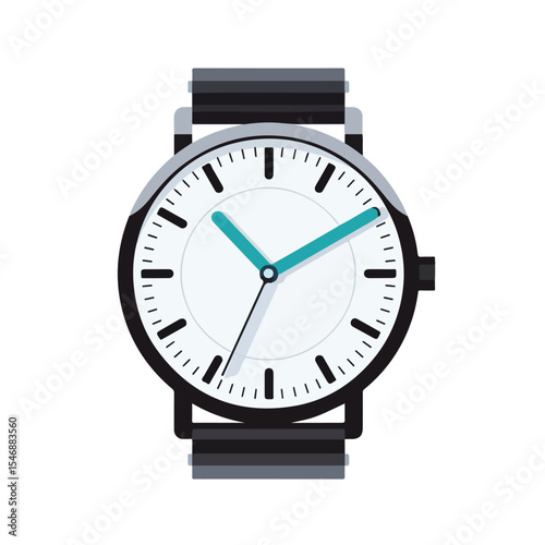 Illustration of a Credit Card and Watch Clock for Time Management and Financial Transactions