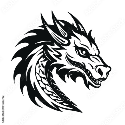 Majestic Dragon Animal Icon Vector Illustration for Creative Projects