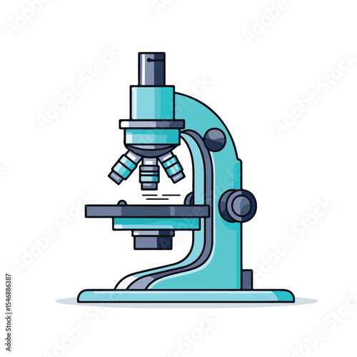 Professional Microscope Laboratory Tool Isolated Icon for Scientific Research and Analysis