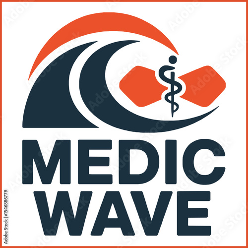 Medic Wave - Modern Medical Health Care Logo