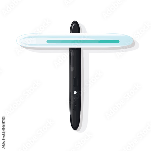 Professional Hair Straightener Top View Icon Flat Design for Beauty Salon Concept