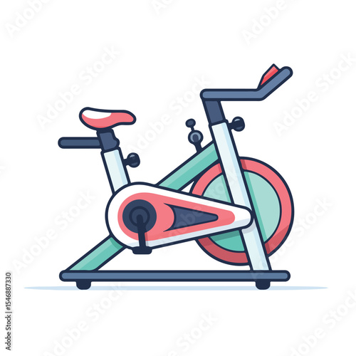 Professional Spinning Bike Icon Vector Illustration for Fitness Websites and Applications