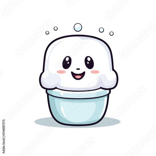 Cute Cartoon Toilet Pump Isolated Vector Illustration for Designs