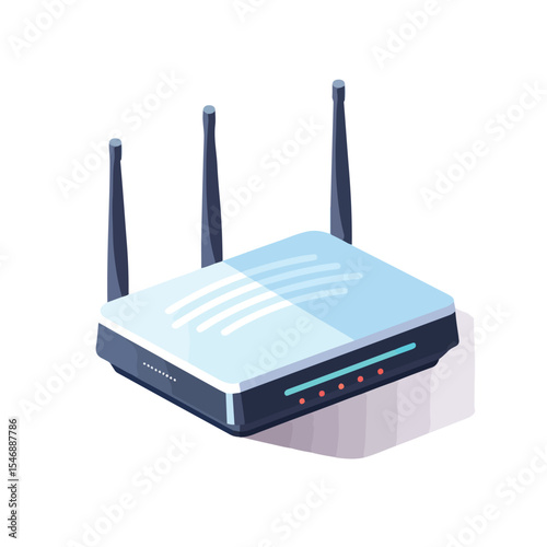 Wireless Router Inside House Modem Icon Vector Illustration for Technology Websites and Marketing Materials
