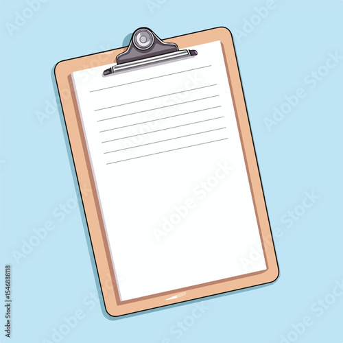 Professional Isometric Vector Illustration of Blank Document Clipboard Symbol
