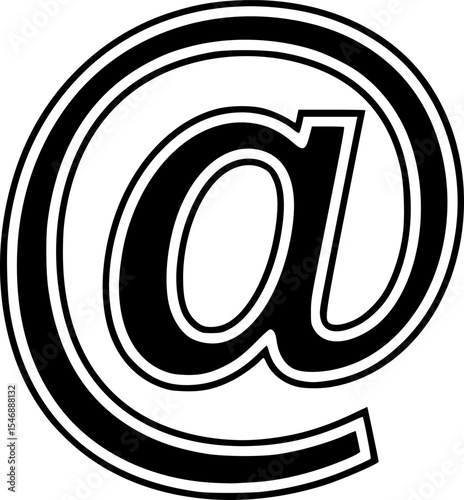 Clean design of at mention communication icon

