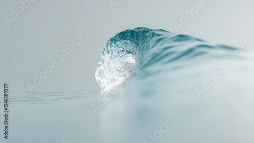 minimalist portrait essence of underwater orientation featuring figure on left side with flowing water dynamics