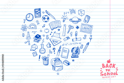 Back to School Doodle Heart