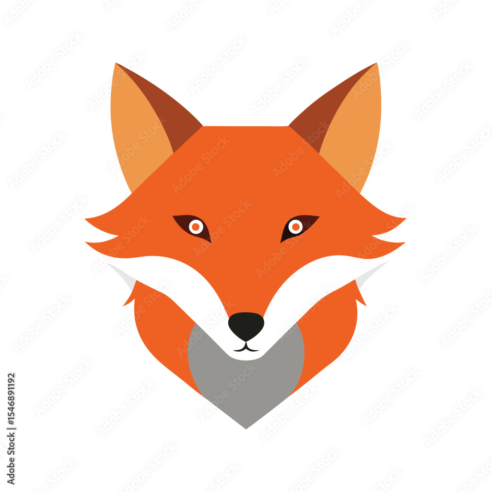 Obraz premium Animal head flat color 