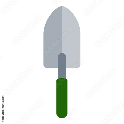 Hand trowel gardening tool in flat design vector icon