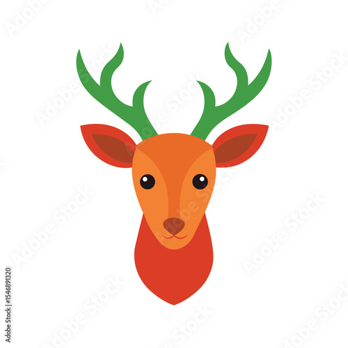 Animal head flat color 