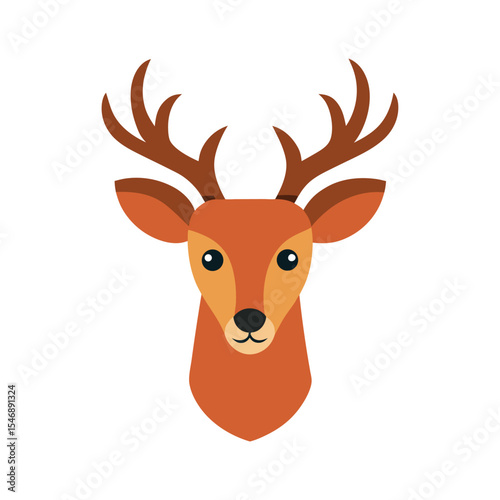 Animal head flat color 