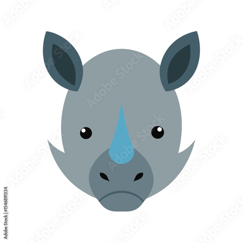Animal head flat color 