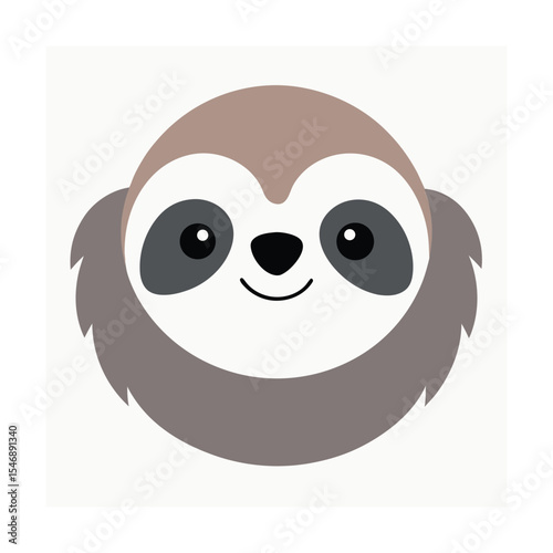 Animal head flat color 