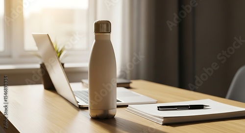 Stay Hydrated Stylish Insulated Water Bottle on Desk