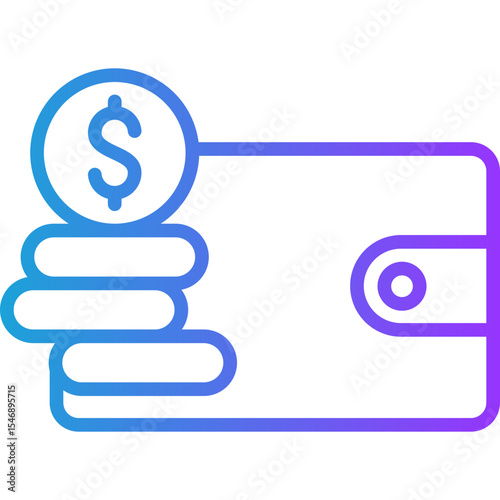 Finance line gradient icon