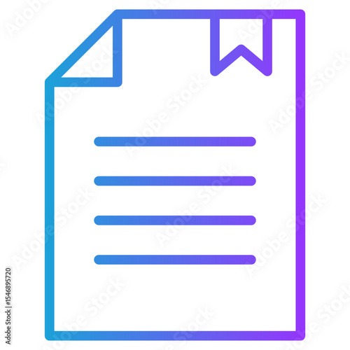 Legal Document line gradient icon