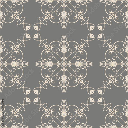 Vintage pattern with floral simple geometric ornate for fabric and textile, wallpaper, packaging or card background.