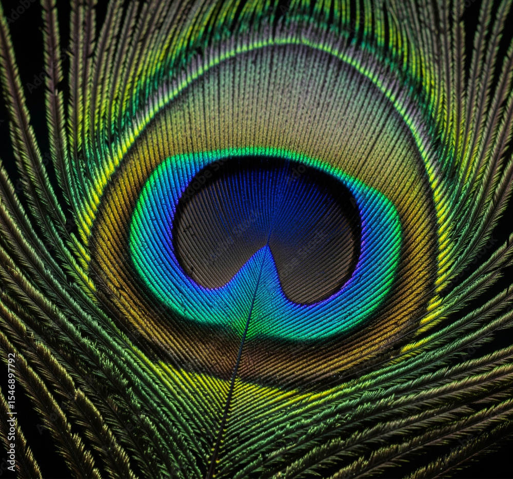 Obraz premium Peacock Feather Macro