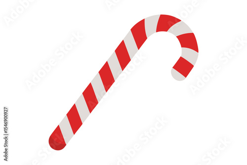Classic Red and White Candy Cane Clipart Festive Holiday Illustration